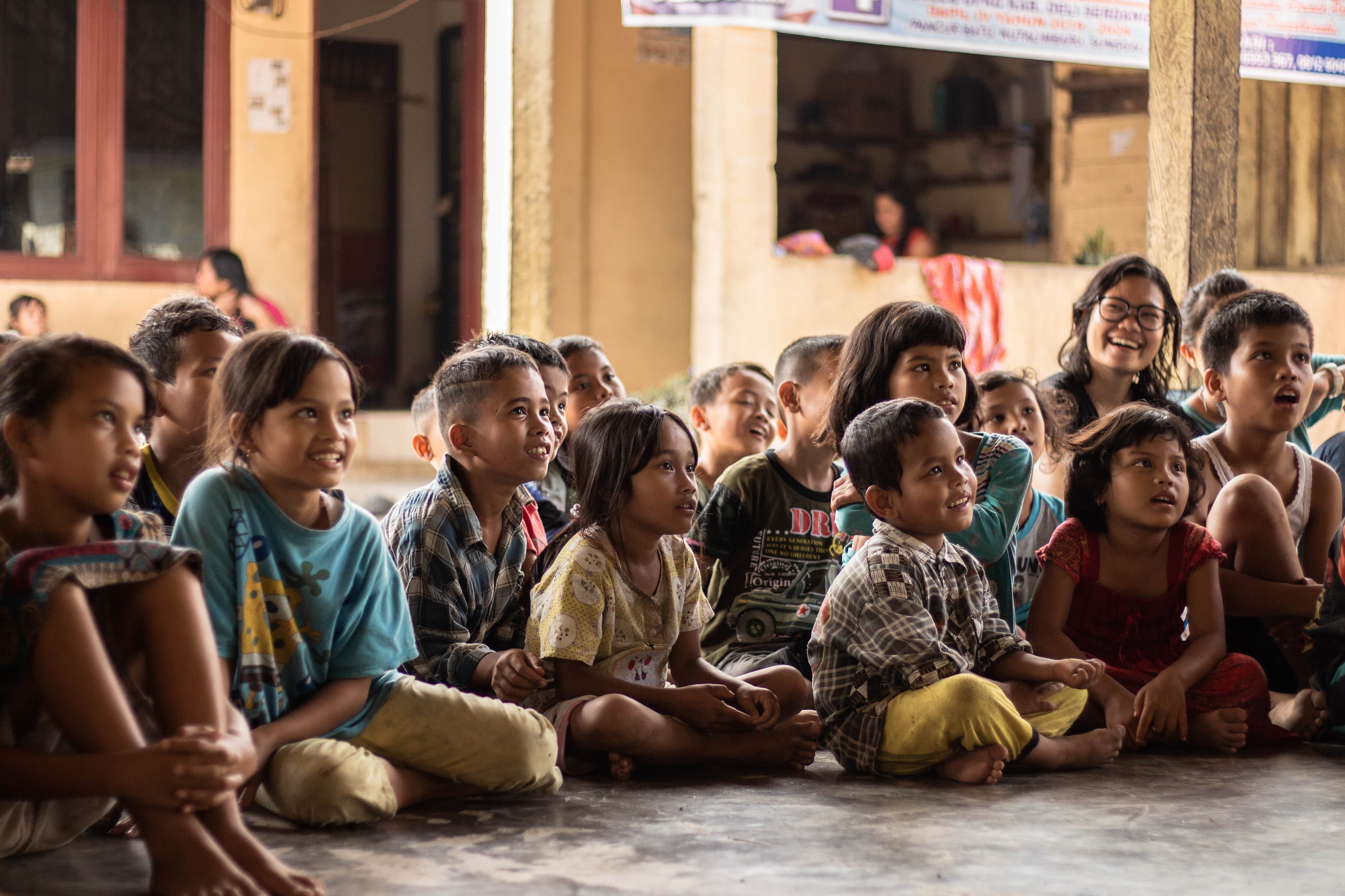 People gathering for a HumanHood community event